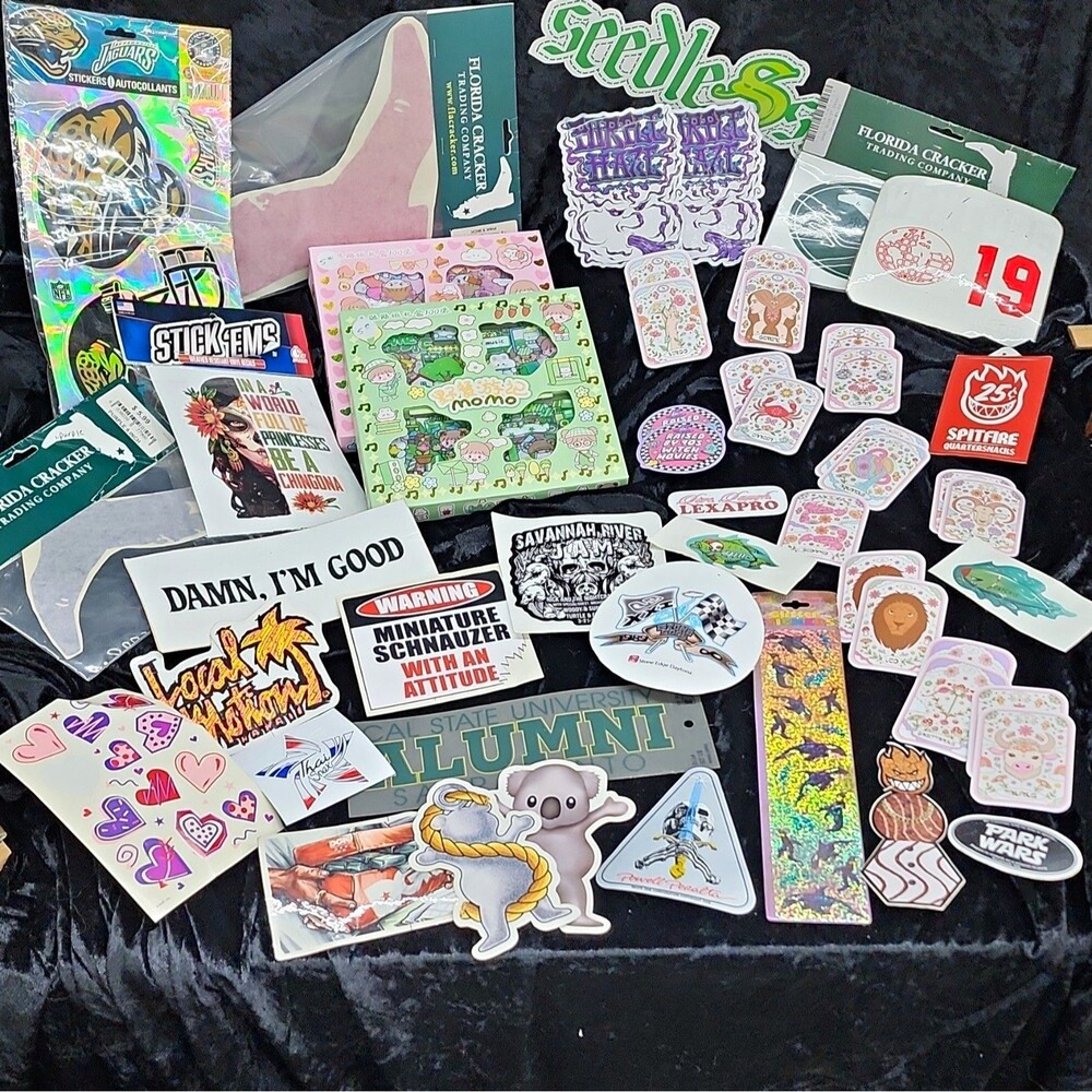 Thrasher Mixed Sticker & Decal Lot w/ Grizzly Spitfire Minnie & Goku Cutsie READ
